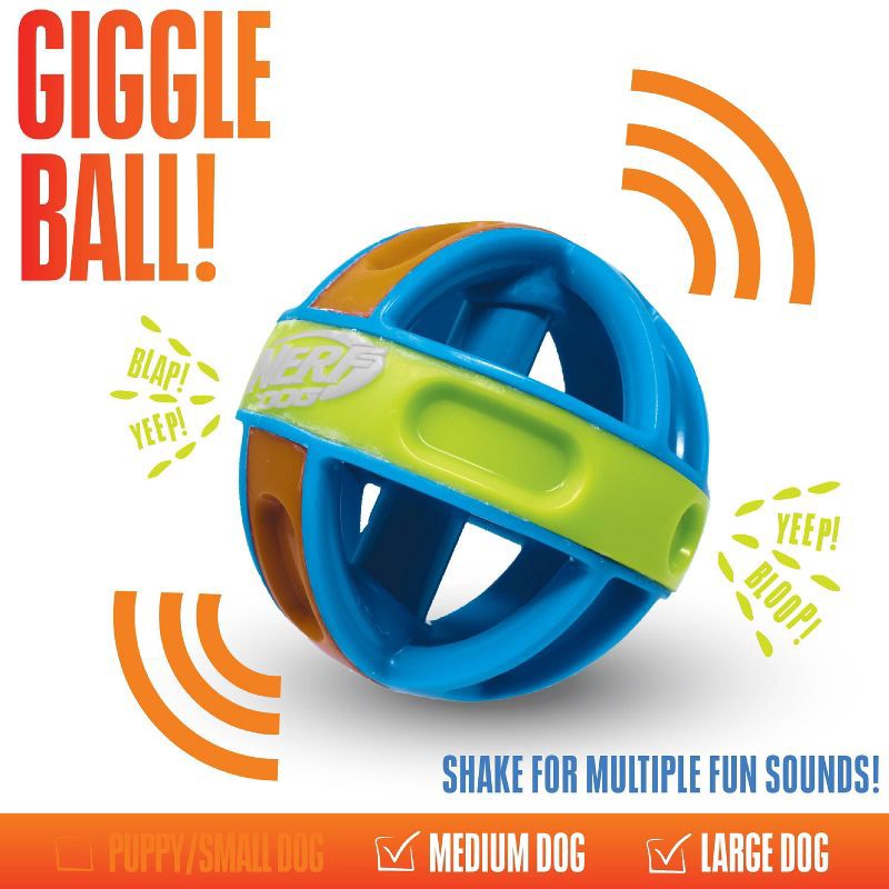 slide 5 of 6, NERF Giggle Dog Ball Toy, 1 ct