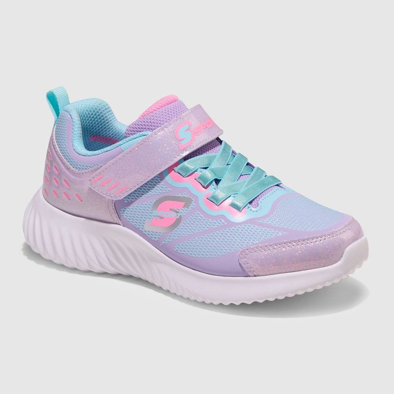 slide 1 of 4, S Sport By Skechers Kids' Karlie Sneakers - Periwinkle Blue 13: Hook & Loop, Cushioned Insole, Non-Marking Outsole, 1 ct