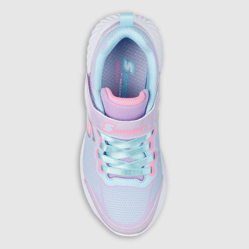 slide 3 of 4, S Sport By Skechers Kids' Karlie Sneakers - Periwinkle Blue 3: Hook & Loop, Cushioned Insole, Non-Marking Outsole, 1 ct