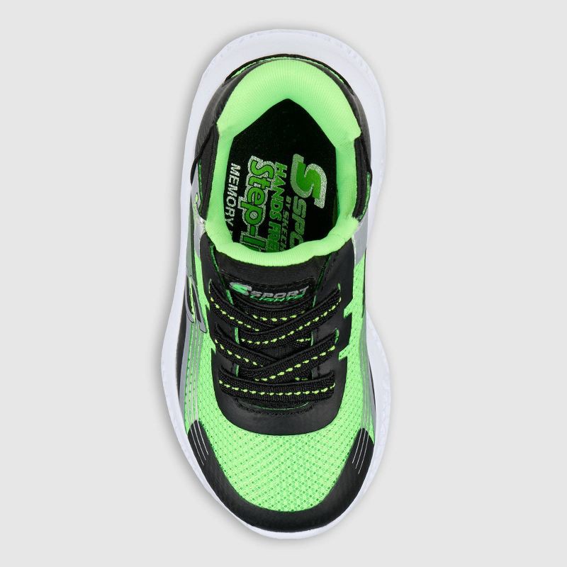 slide 3 of 5, S Sport By Skechers Toddler Myles Sneakers - Lime Green 8T: Slip-On, Light-Up, Cushioned Insole, Closed Round Toe, 1 ct