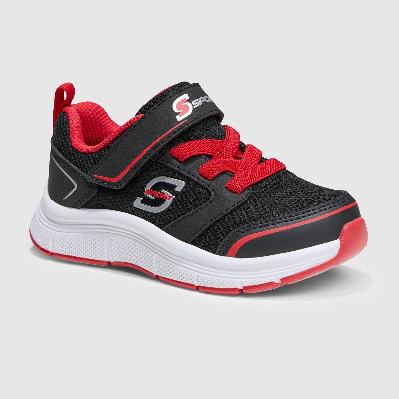 slide 1 of 4, S Sport By Skechers Toddler Remmie Sneakers - Black 10T: Hook & Loop, Cushioned Insole, Mesh Upper, 1 ct