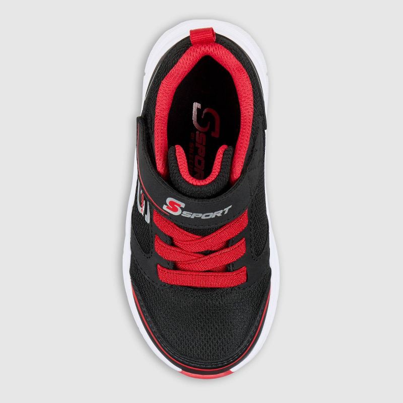 slide 3 of 4, S Sport By Skechers Toddler Remmie Sneakers - Black 12T: Hook & Loop, Cushioned Insole, Mesh Upper, 1 ct