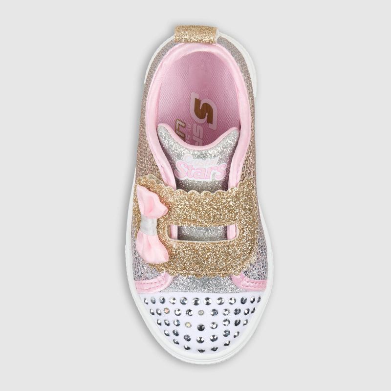 slide 3 of 5, S Sport By Skechers Toddler Girls' Lexie Sneakers - Light Pink 5T: Hook & Loop, Cushioned Insole, Light Up, 1 ct