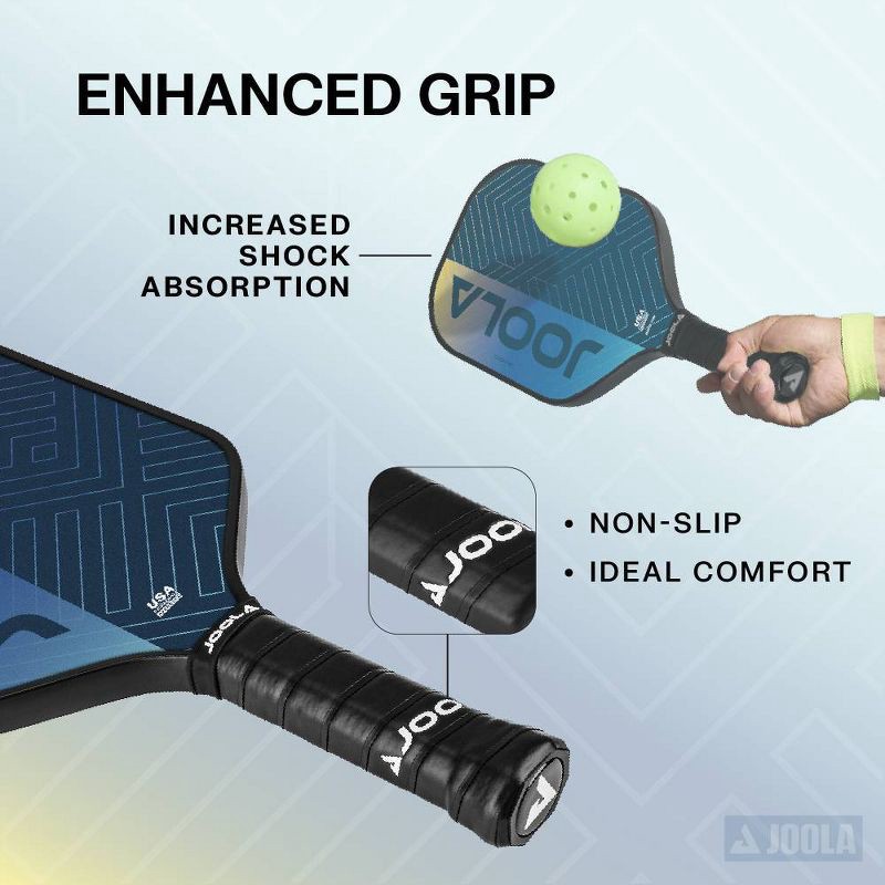 slide 4 of 6, Joola 16.5'' Okkoto Traditional Pickleball Paddle - Yellow: Carbon Fiber Racquet, 1 ct