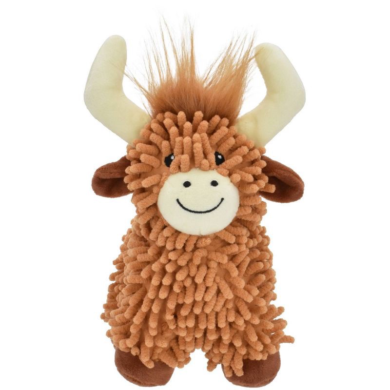 slide 1 of 4, Multipet Highland Cow Floppy Dog Plush Toy, 1 ct