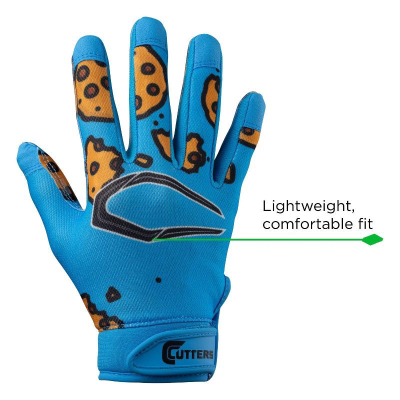 slide 5 of 7, Cutters Game Day Receiver Gloves Youth - Feed Me S/M, 1 ct