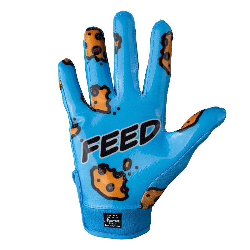slide 2 of 7, Cutters Game Day Receiver Gloves Youth - Feed Me L/XL, 1 ct
