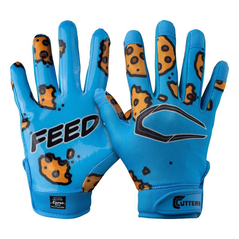 slide 4 of 7, Cutters Game Day Receiver Gloves Youth - Feed Me L/XL, 1 ct