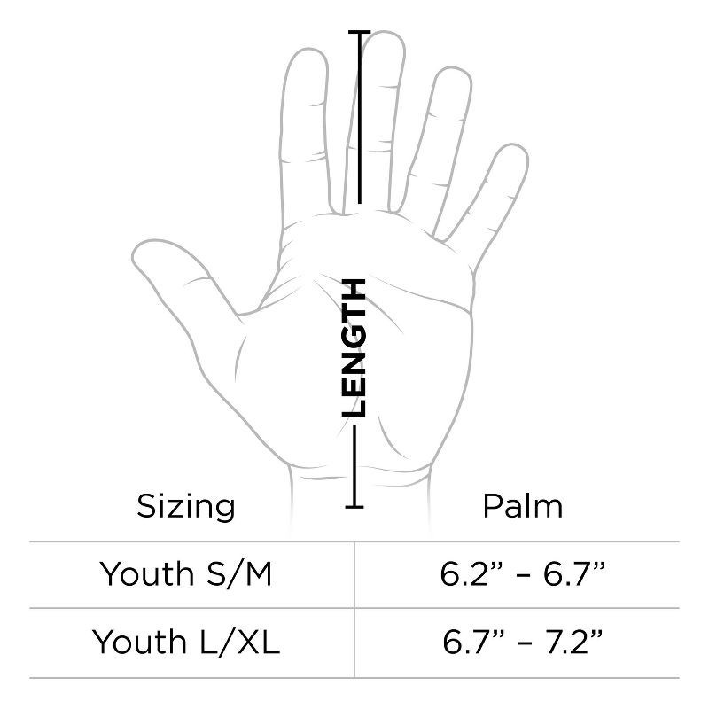 slide 7 of 7, Cutters Game Day Receiver Gloves Youth - Smile L/XL, 1 ct