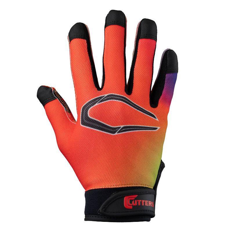 slide 3 of 7, Cutters Game Day Receiver Gloves Youth - Drip Face S/M: Football Gear, Nylon Material, 1 ct