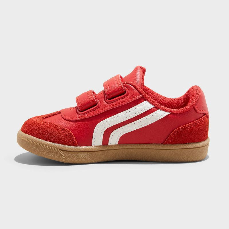 slide 2 of 4, Toddler Dakota Retro Court Sneakers - Cat & Jack™ Red 7T: Faux Leather, Hook and Loop Closure, 1 ct