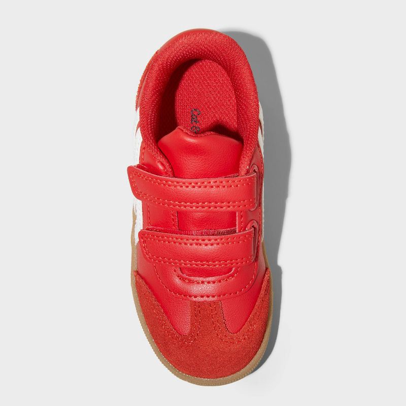 slide 3 of 4, Toddler Dakota Retro Court Sneakers - Cat & Jack™ Red 7T: Faux Leather, Hook and Loop Closure, 1 ct
