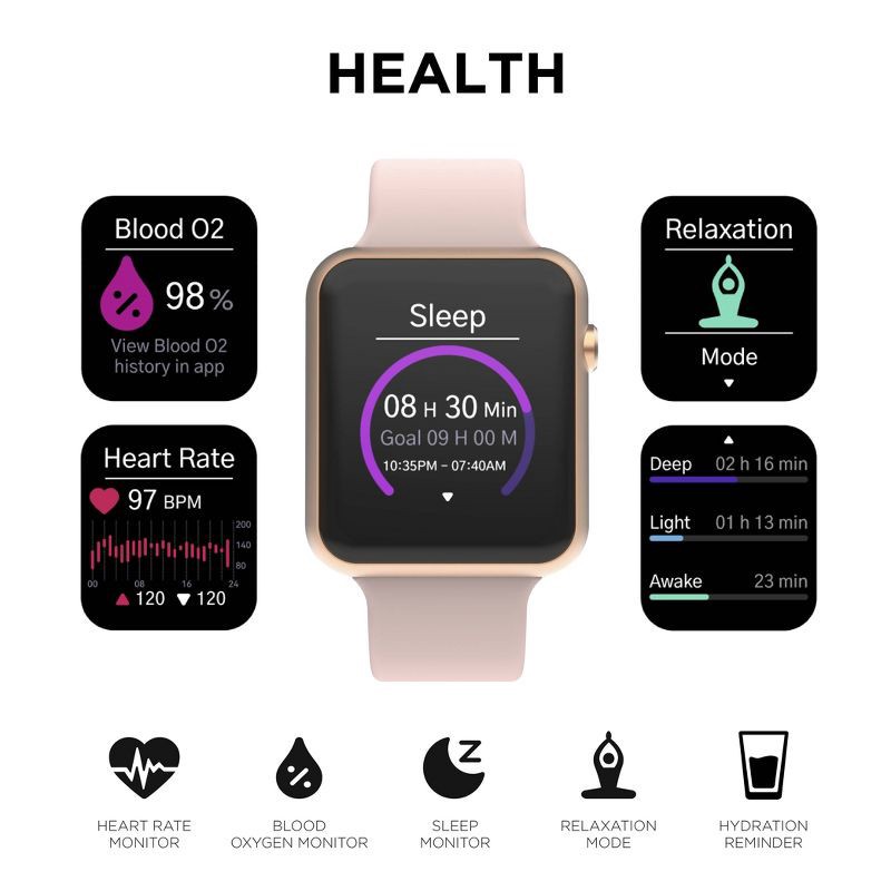 slide 3 of 11, iTouch Air 4 Smartwatch - Rose Gold/Blush, 1 ct