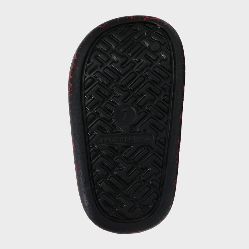 slide 4 of 4, Toddler Spider-Man EVA Sandals - Black 1: Slip On, Heel Strap, Contoured Footbed, Open Toe, 1 ct