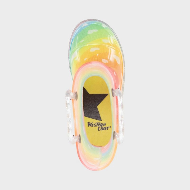 slide 3 of 4, Western Chief Toddler Heart Waves Rain Boots - 8T: Glitter Light-Up, Waterproof, Pull-On, 1 ct