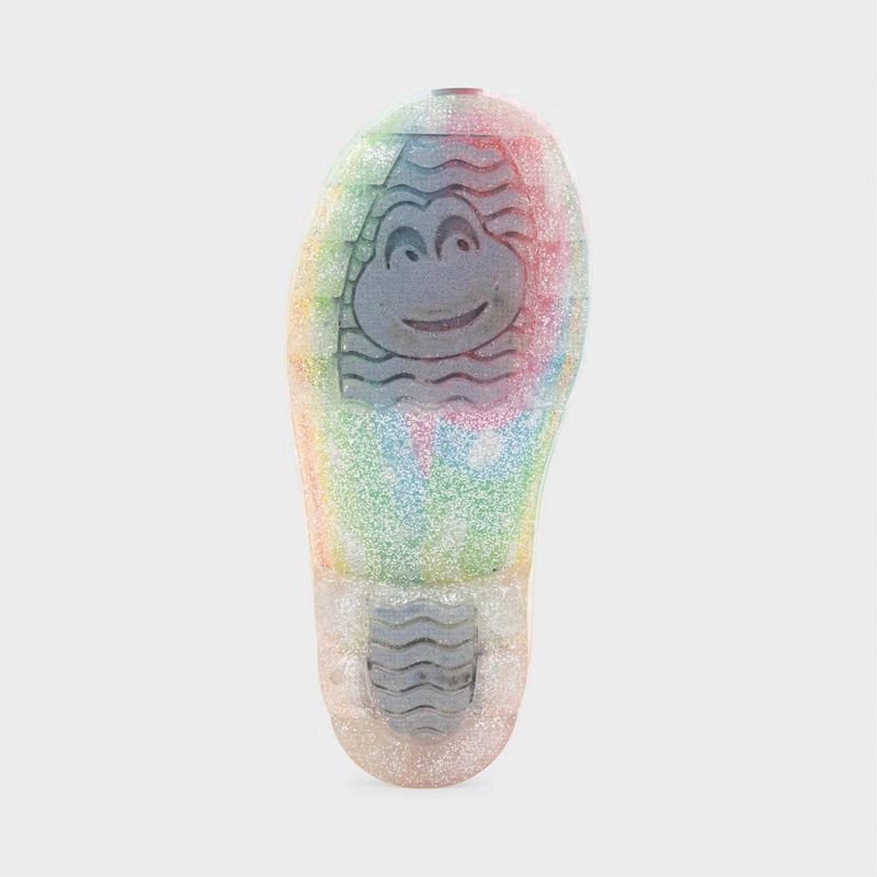 slide 4 of 4, Western Chief Toddler Heart Waves Rain Boots - 8T: Glitter Light-Up, Waterproof, Pull-On, 1 ct
