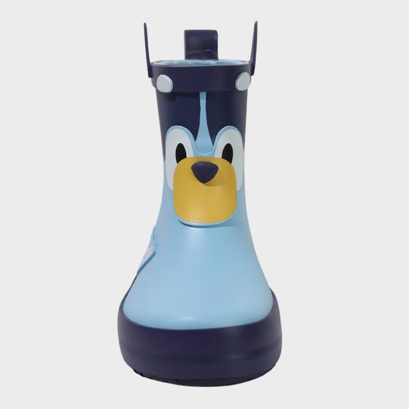 slide 3 of 4, Toddler Bluey Rain Boots - Blue 7T: Pull-On, Non-Marking Sole, Closed Round Toe, Animal Icon Pattern, Medium Width, 1 ct