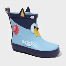 Toddler Bluey Rain Boots - Blue 10T: Pull-On Ankle Boots with Non-Marking Sole, Closed Round Toe, Medium Calf