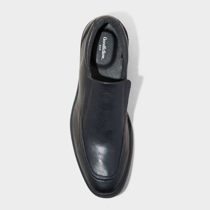 slide 3 of 4, Men's Toby Dress Shoes with Memory Foam Insole - Goodfellow & Co™ Black 7: Slip-On Loafers, Block Heel, Treaded Outsole, 1 ct