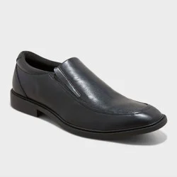 Men's Toby Dress Shoes with Memory Foam Insole - Goodfellow & Co™ Black 10: Slip-On Loafers, Treaded Outsole