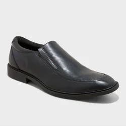 Men's Toby Dress Shoes with Memory Foam Insole - Goodfellow & Co™ Black 11.5: Slip-On Loafers, Treaded Outsole