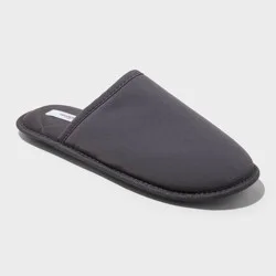 Men's Beau Scuff Slippers - Goodfellow & Co™ Charcoal Gray S: Slip-On, Indoor/Outdoor Sole, Backless Design