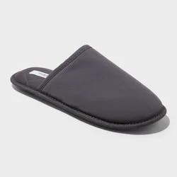Men's Beau Scuff Slippers - Goodfellow & Co™ Charcoal Gray S: Slip-On, Indoor/Outdoor Sole, Backless Design