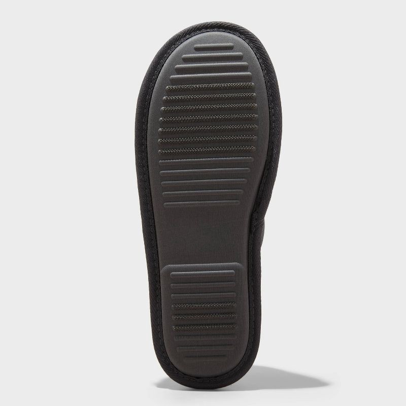 slide 4 of 4, Men's Beau Scuff Slippers - Goodfellow & Co™ Charcoal Gray XL: Slip-On, Indoor/Outdoor Sole, Backless Design, 1 ct