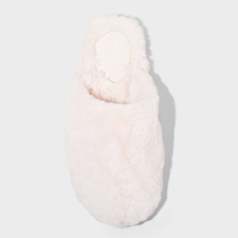 slide 3 of 4, Women's Emily Scuff Slippers - Auden™ Light Pink L: Slip-On, Backless, Indoor/Outdoor Outsole, Recycled Polyester, 1 ct
