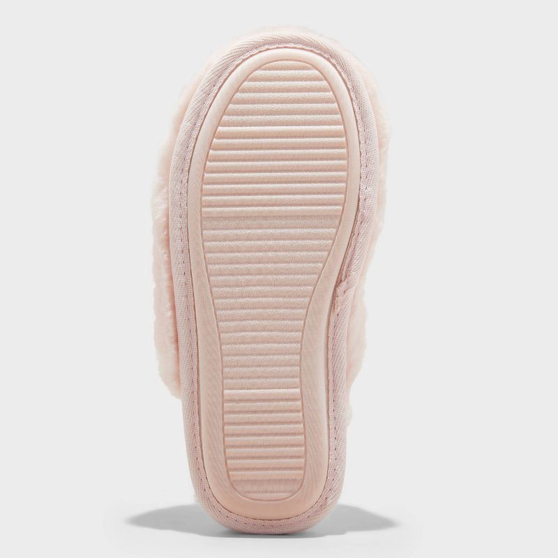 slide 4 of 4, Women's Emily Scuff Slippers - Auden™ Light Pink L: Slip-On, Backless, Indoor/Outdoor Outsole, Recycled Polyester, 1 ct