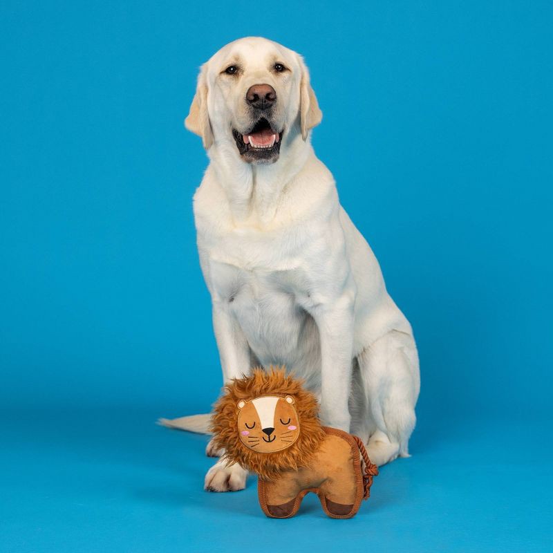 slide 3 of 4, PetShop by Fringe Studio Lion Durable Dog Plush Toy, 1 ct