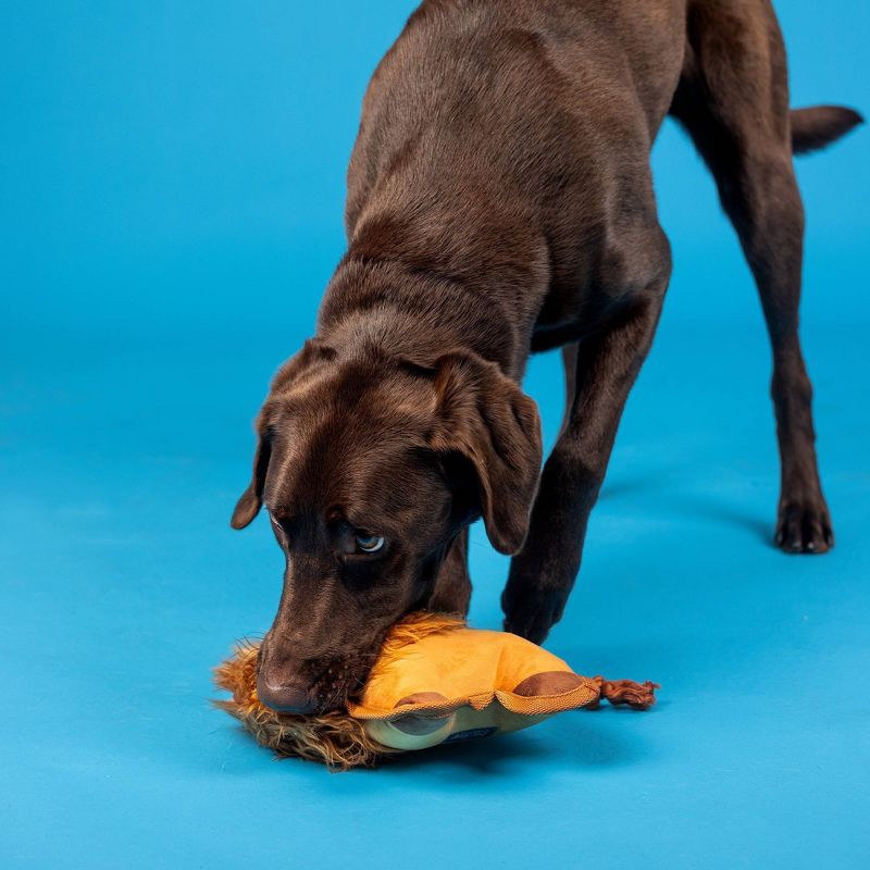 slide 4 of 4, PetShop by Fringe Studio Lion Durable Dog Plush Toy, 1 ct