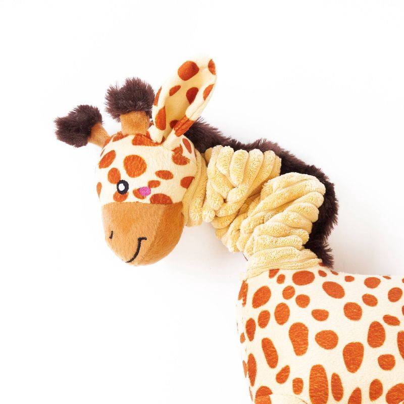 slide 2 of 5, ZippyPaws Bungee Buddiez Giraffe Dog Plush Toy, 1 ct