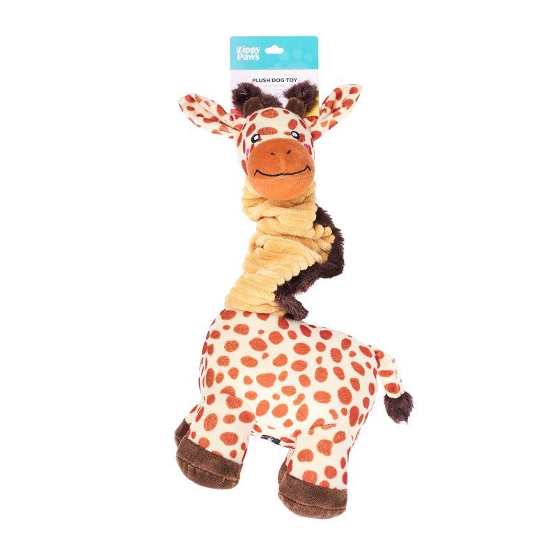slide 4 of 5, ZippyPaws Bungee Buddiez Giraffe Dog Plush Toy, 1 ct