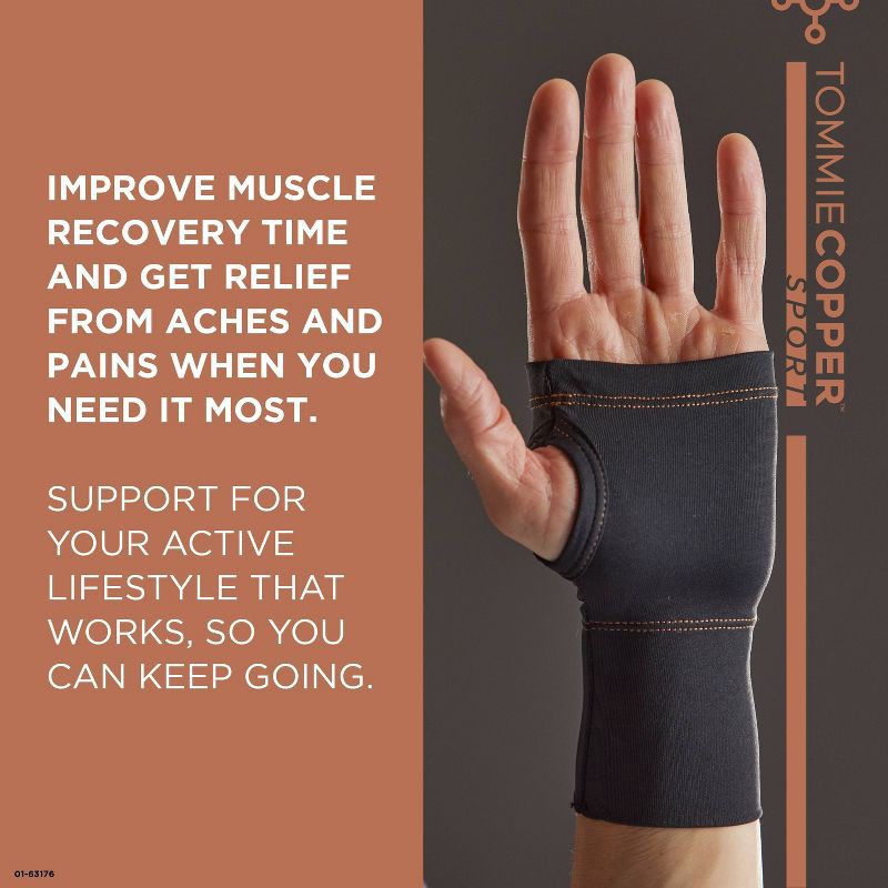 slide 6 of 8, Tommie Copper Sport Compression Wrist Sleeve - S/M: Supports & Braces for Adults, 1 ct