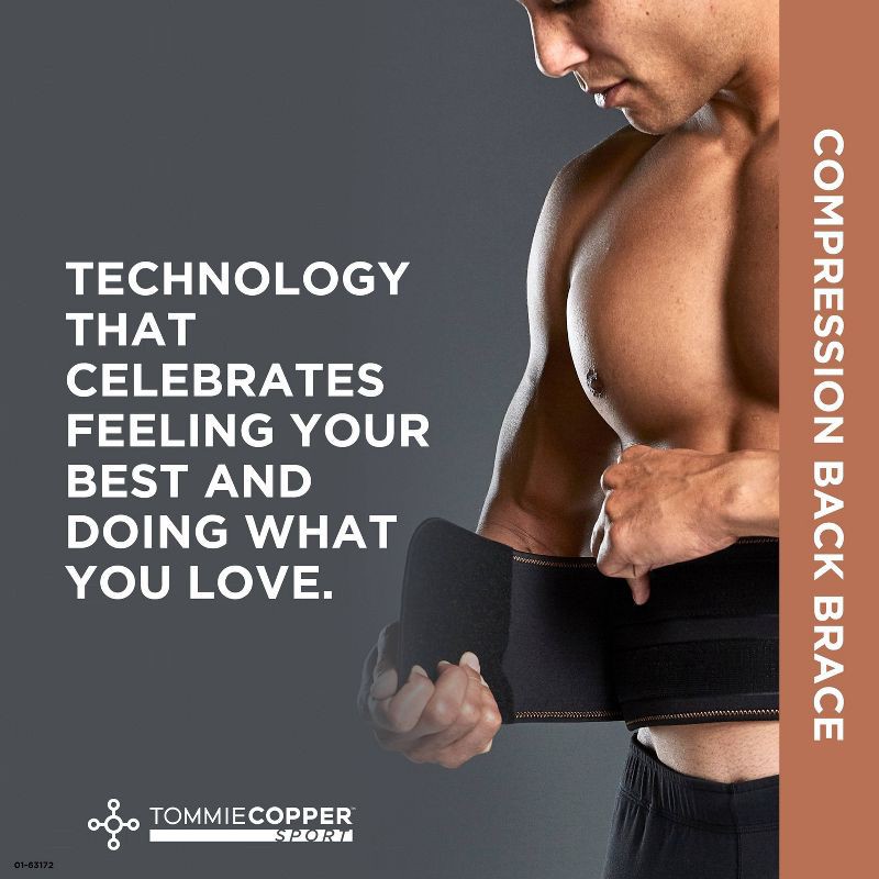 slide 3 of 7, Tommie Copper Sport Comfort Back Brace - L/XL: Polyester & Spandex Support, 1 ct