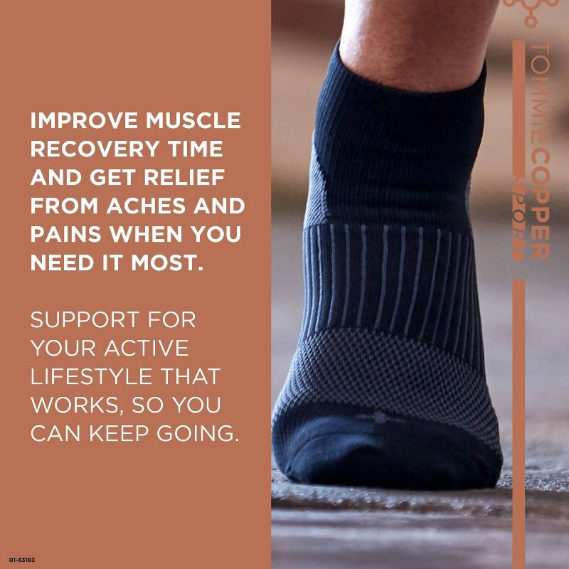 slide 5 of 7, Tommie Copper Sport Low Cut Socks 3pk - L/XL: Nylon, Polyester, Spandex Blend, 3 ct