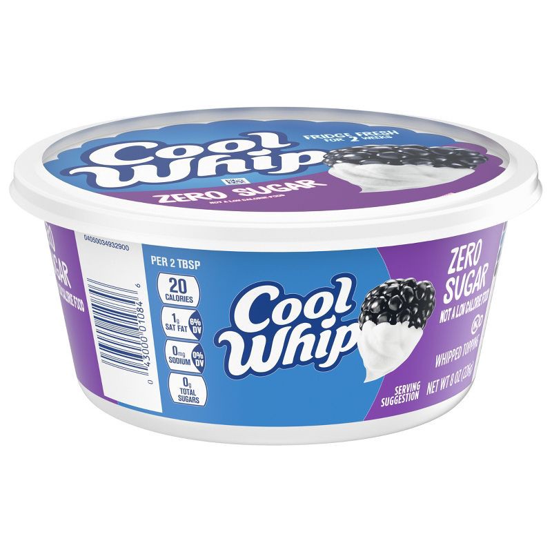 slide 2 of 3, Cool Whip Zero Sugar Frozen Whipped Topping - 8oz, 8 oz