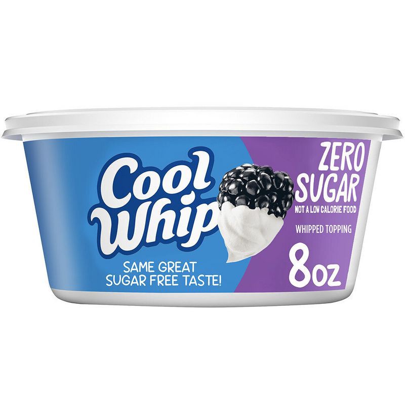 slide 1 of 3, Cool Whip Zero Sugar Frozen Whipped Topping - 8oz, 8 oz