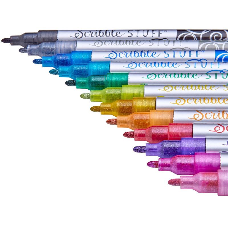 slide 7 of 9, Scribble Stuff 12ct Outliner Markers, Teacher Supplies, 12 ct