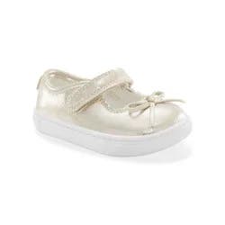 Carter's Just One You®️ Baby Girls' Missie First Walker Sneakers - Gold 4: Hook and Loop, Flexible Outsole