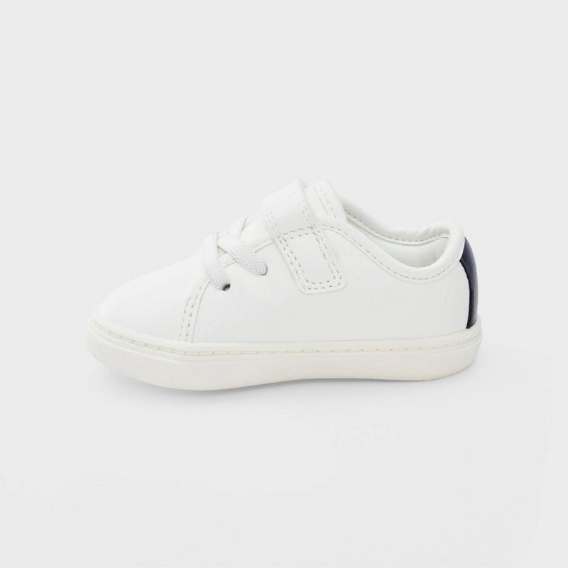 slide 3 of 4, Carter's Just One You®️ Toddler Boys' Daily First Walker Sneakers - White 4: Hook and Loop Closure, Textured Outsole, Round Toe, 1 ct