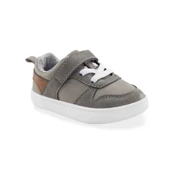 Carter's Just One You®️ Baby Boys' Karson First Walker Sneakers - Gray/Brown 4: Hook and Loop Closure, TPR Outsole
