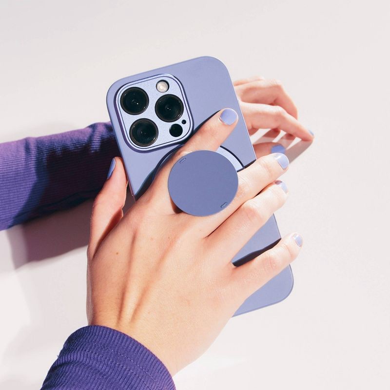 slide 8 of 10, ohsnap! Snap Grip Luxe Magnetic Phone Grip - Ultra Thin, Fits Any Phone - Crushed Orchid: Aluminum Wireless Charging Compatible Mount, 1 ct