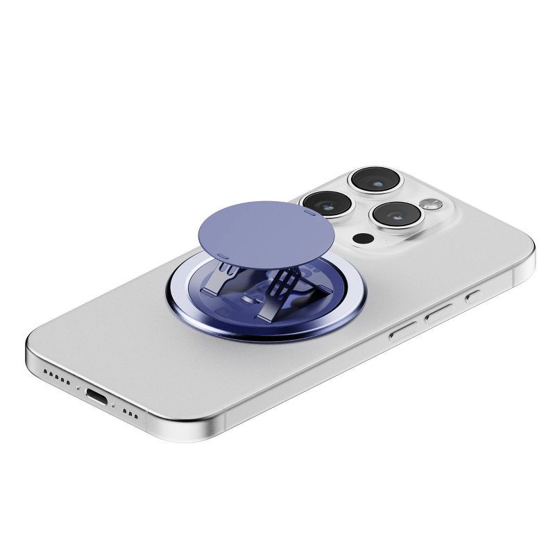 slide 9 of 10, ohsnap! Snap Grip Luxe Magnetic Phone Grip - Ultra Thin, Fits Any Phone - Crushed Orchid: Aluminum Wireless Charging Compatible Mount, 1 ct