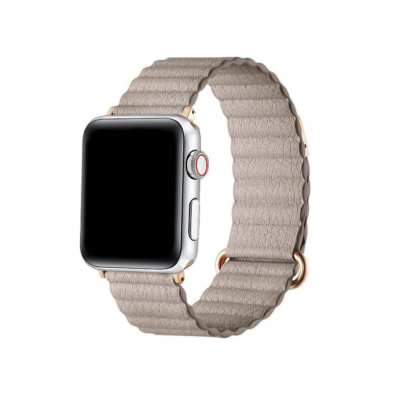 slide 1 of 4, Posh Tech Riley Magnetic Leather Band for Apple Watch - Beige, 1 ct