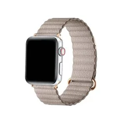 Posh Tech Riley Magnetic Leather Band for Apple Watch - Beige
