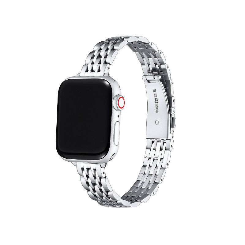 slide 1 of 3, Posh Tech Stella Skinny Stainless-Steel Band for Apple Watch - Silver: Compatible Accessory, 1 ct