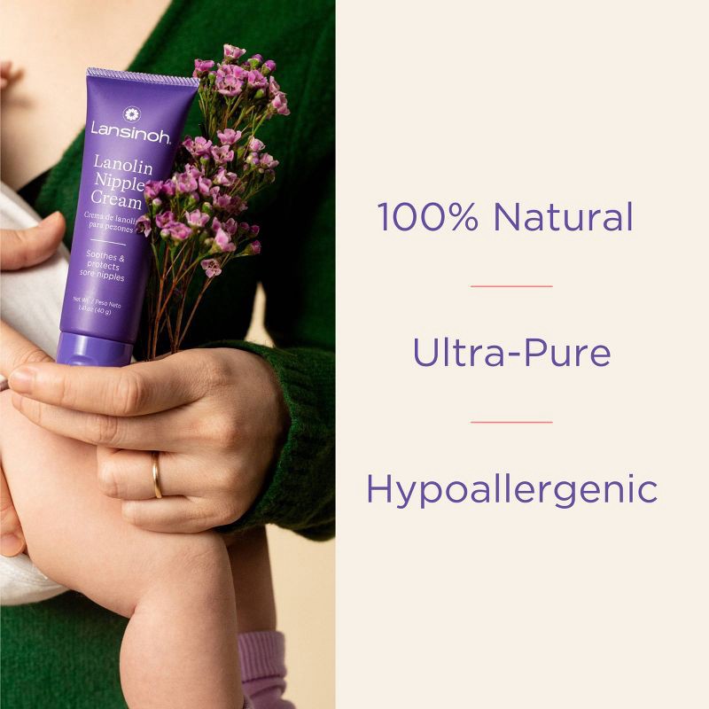 slide 4 of 9, Lansinoh Lanolin Nipple Cream for Breastfeeding Essentials - 1.41oz, 1.41 oz