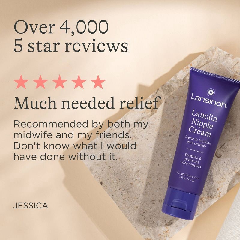 slide 6 of 9, Lansinoh Lanolin Nipple Cream for Breastfeeding Essentials - 1.41oz, 1.41 oz